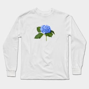 Blue Hydrangea Flower Long Sleeve T-Shirt